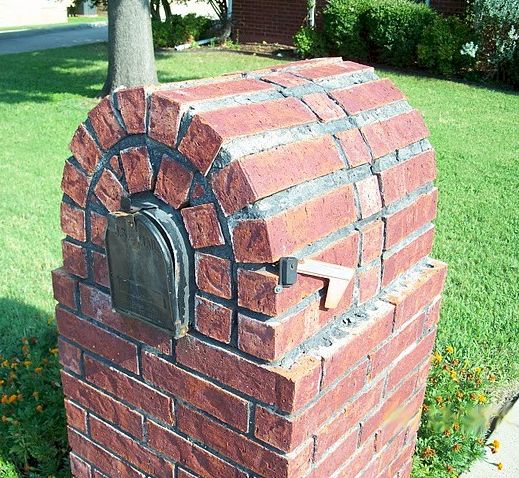 mailbox brick construction holes fundamentals box exposed arch flag replacement rebuilding repair saw portion redesigning allow shape would cuts