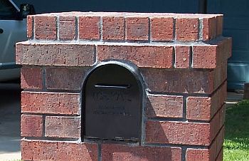 Projecting Course of Brick adds Flair to this Brick Mailbox