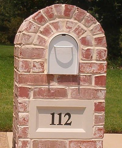 A standard arch top on a brick mailbox