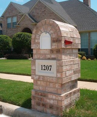Brick MailBox Street Number Options - Brick Doctor